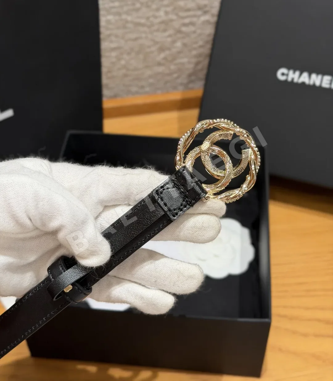 샤넬 퀼팅 램스킨 20mm 벨트 상세 이미지 4
