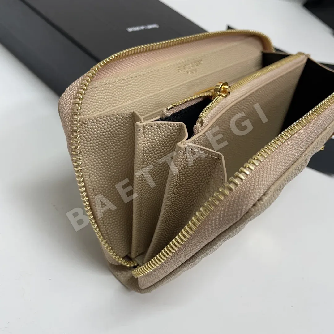 생로랑 캐비어 패턴 지퍼 장지갑 상세 이미지 8