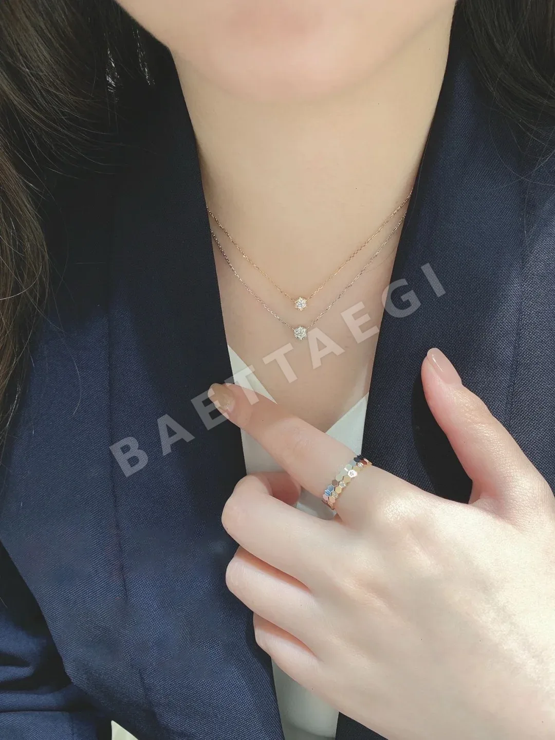 쇼메 비 마이 러브 18K 로즈 골드 다이아몬드 목걸이 상세 이미지 4