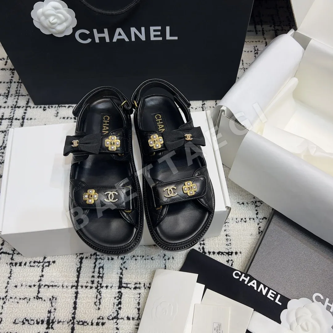 샤넬 더블 C 벨크로 비치슈즈 94758