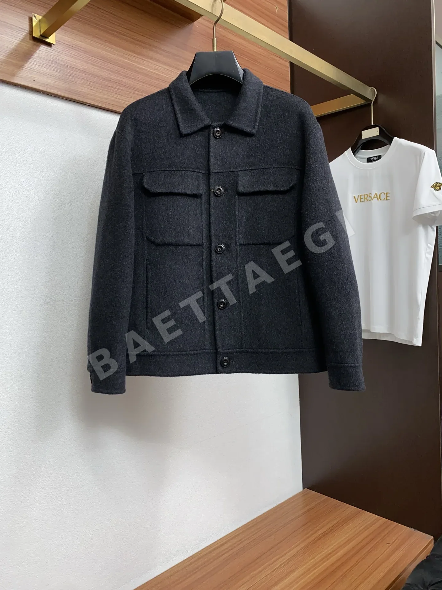 로로피아나 울 카라 남성 자켓 164916