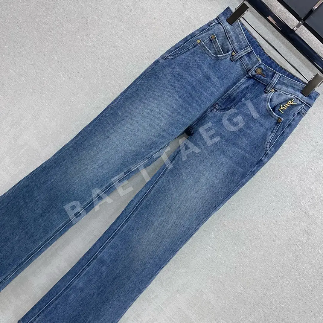 생로랑 플레어 스트레치 진 바지 상세 이미지 2