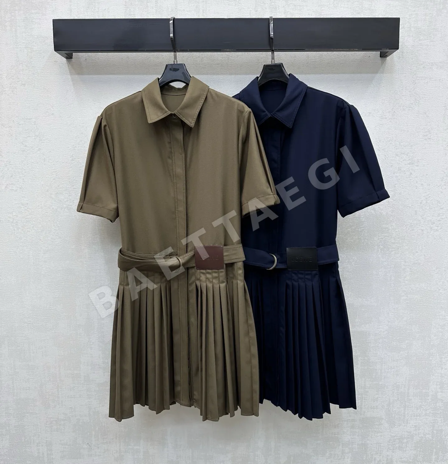 로에베 카라 벨트 셔츠 원피스 상세 이미지 8
