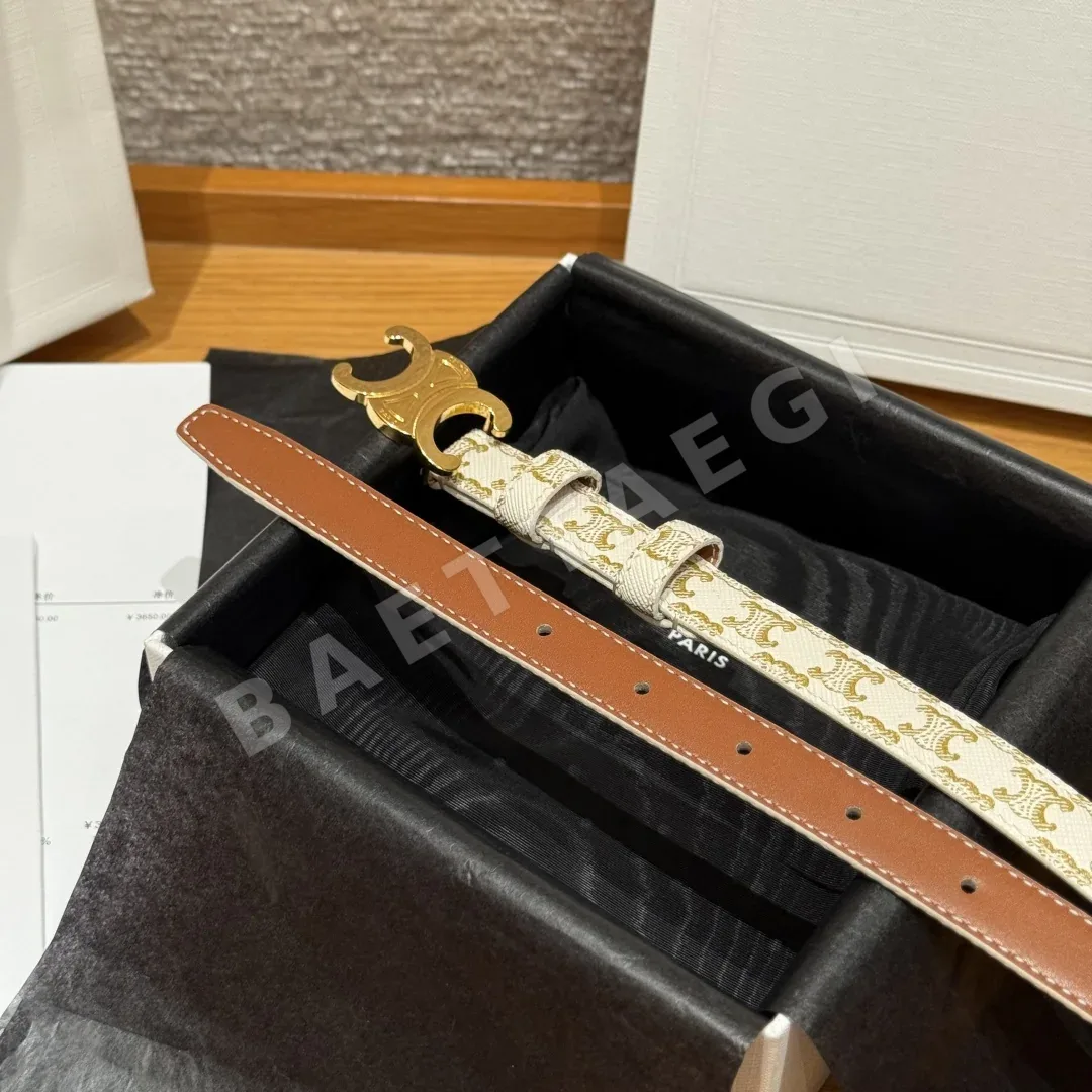 셀린느 개선문 TRIOMPHE 양면 송아지가죽 벨트 상세 이미지 5