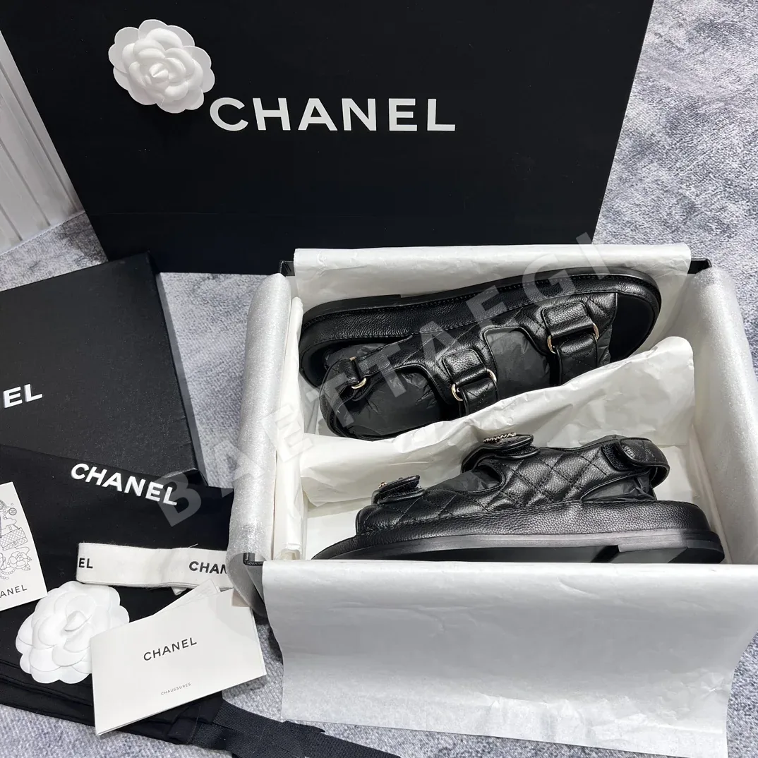 샤넬 더블 C 벨크로 비치 슈즈 94971