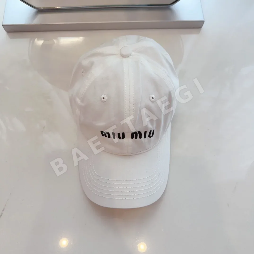 미우미우 코튼 자수 캔디 컬러 베이스볼 캡 80994