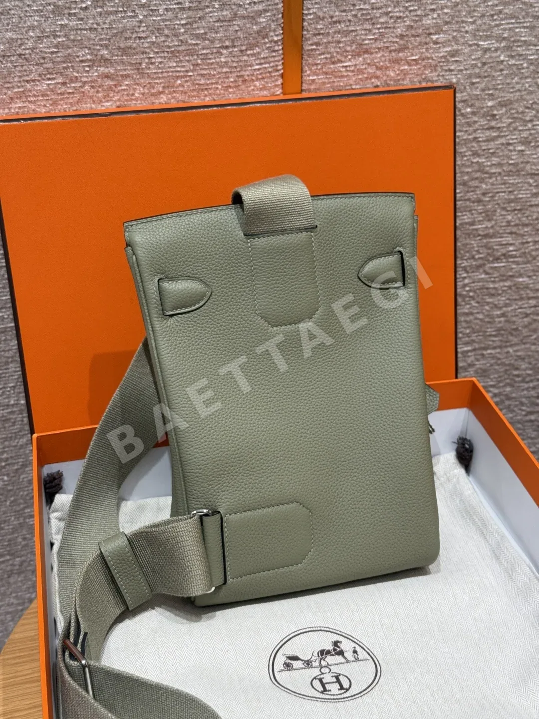 에르메스 핵 아 도 세이지 토고 가죽 백팩 상세 이미지 2