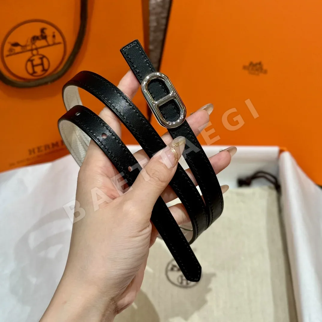 에르메스 셰느당크르 H 로고 금장 벨트 175224