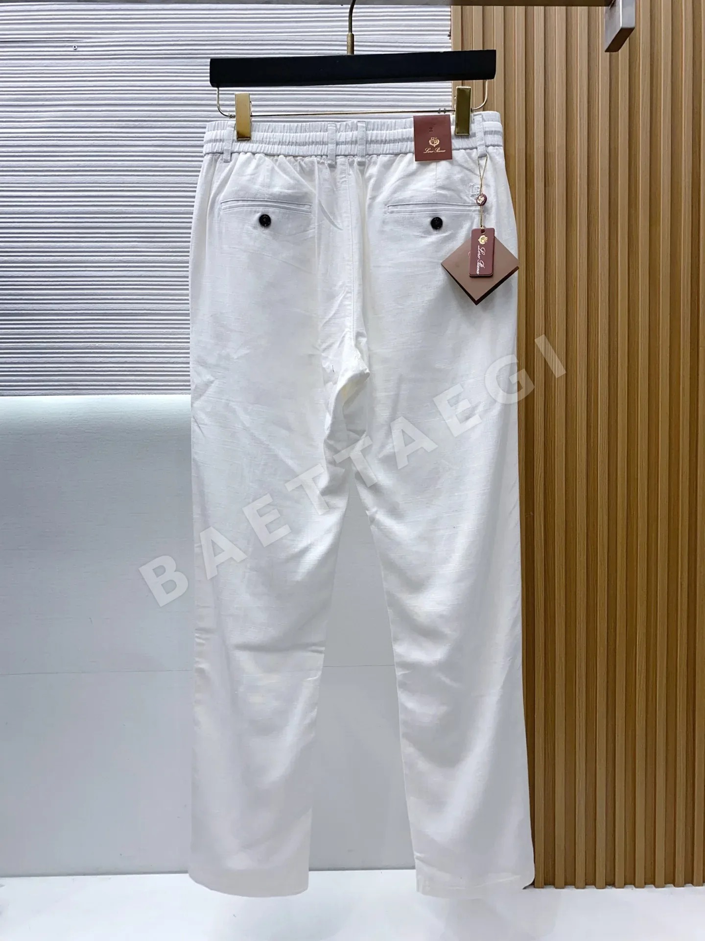 로로피아나 린넨 코튼 혼방 남성 바지 상세 이미지 8