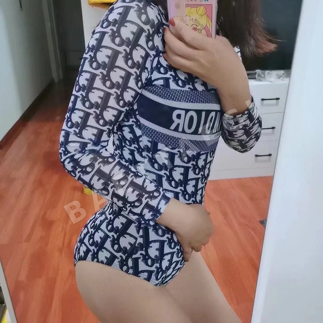 디올 여성 긴소매 원피스 수영복 89220