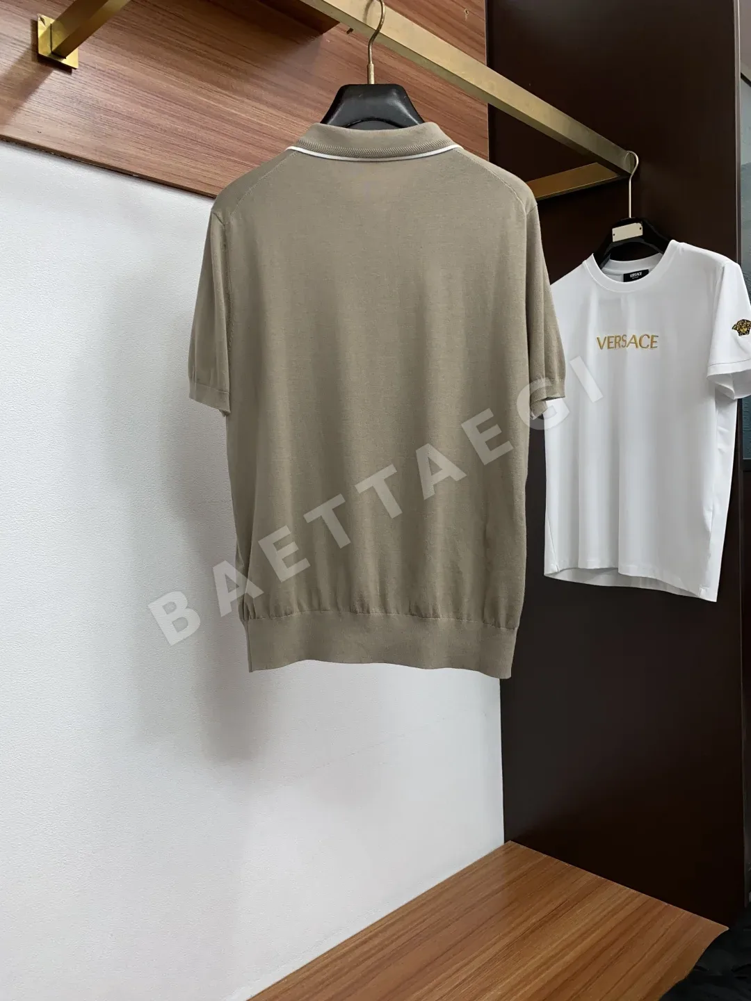 로로피아나 남성 니트 카라 반팔 셔츠 상세 이미지 10