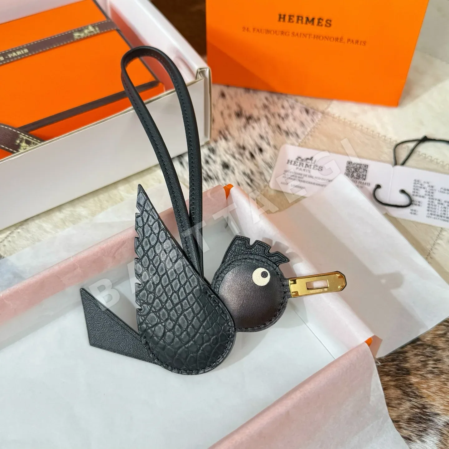 에르메스 크로커다일 버드 키링 124432