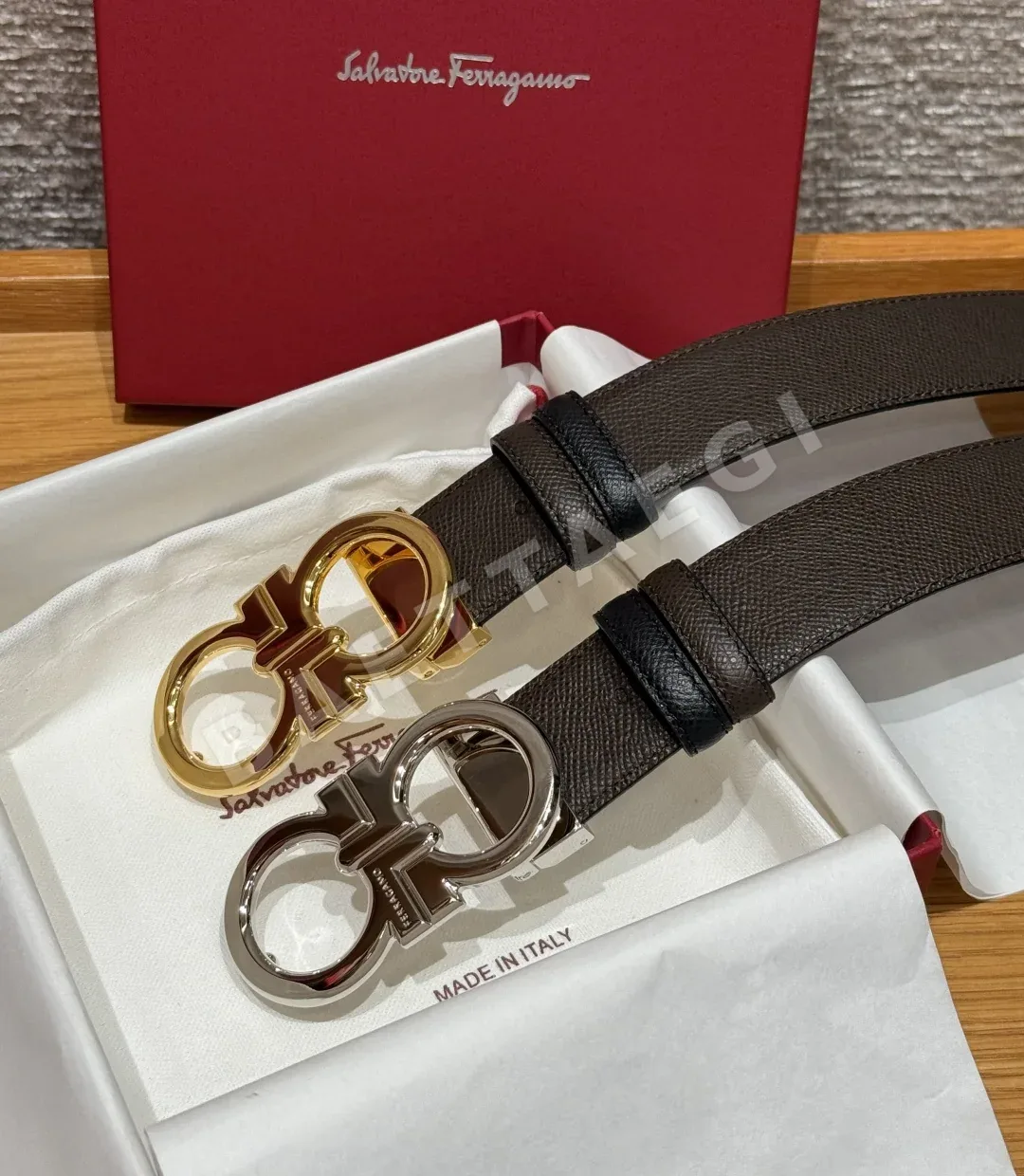 페레가모 간치니 양면 가죽 벨트 상세 이미지 1