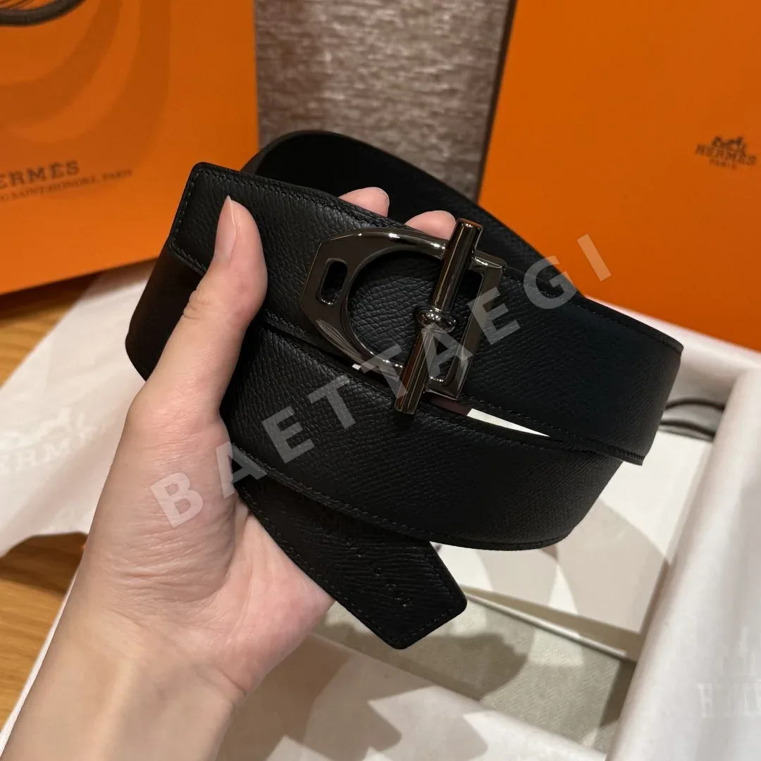 에르메스 베토네 당크르 아웃라인 양면 가죽 벨트 상세 이미지 4