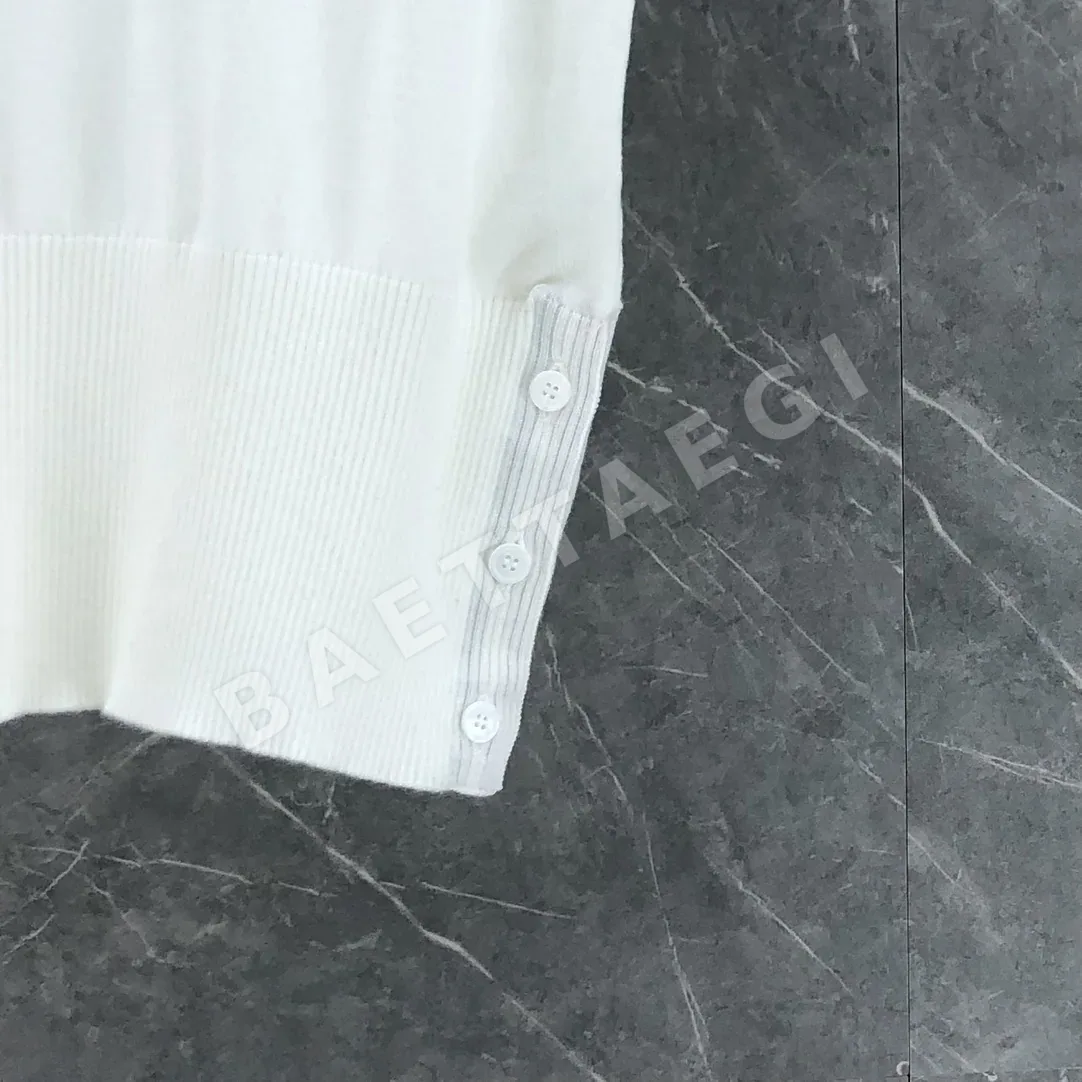 톰브라운 허리 조절 울 니트 여성 반팔 탑 상세 이미지 7