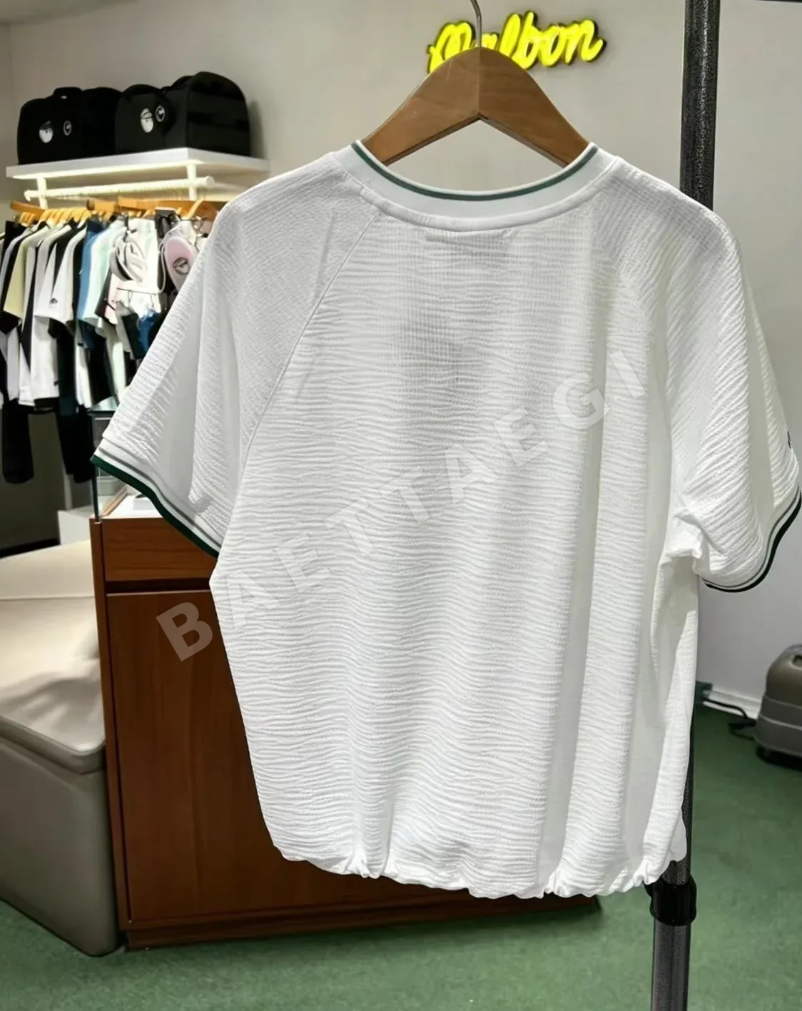 말본 여성 V넥 반팔 골프 탑 상세 이미지 6