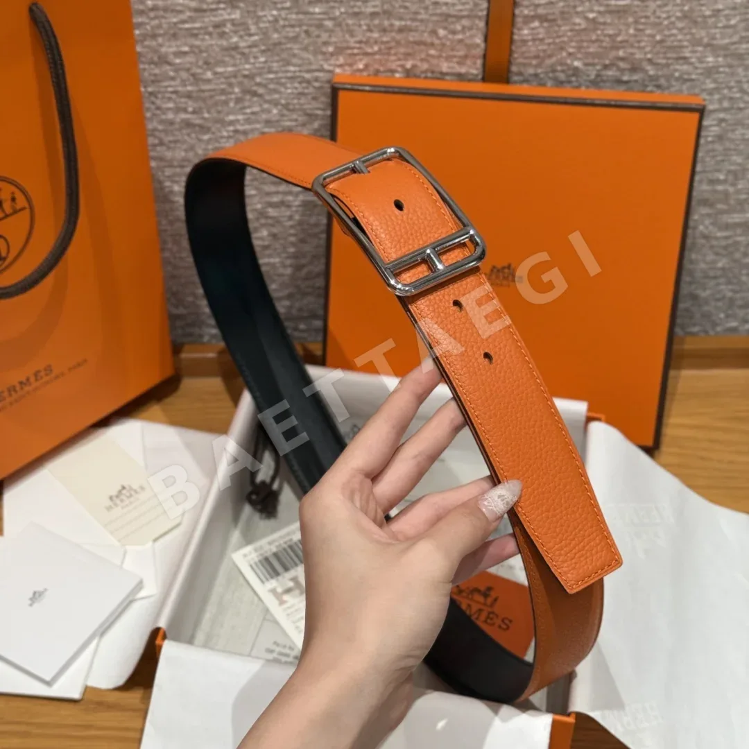 에르메스 하프코드 리버시블 박스 가죽 벨트 상세 이미지 3