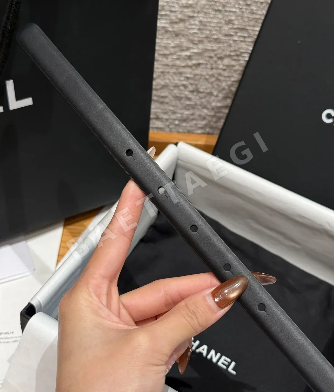 샤넬 슬림 양면 카프스킨 벨트 상세 이미지 8