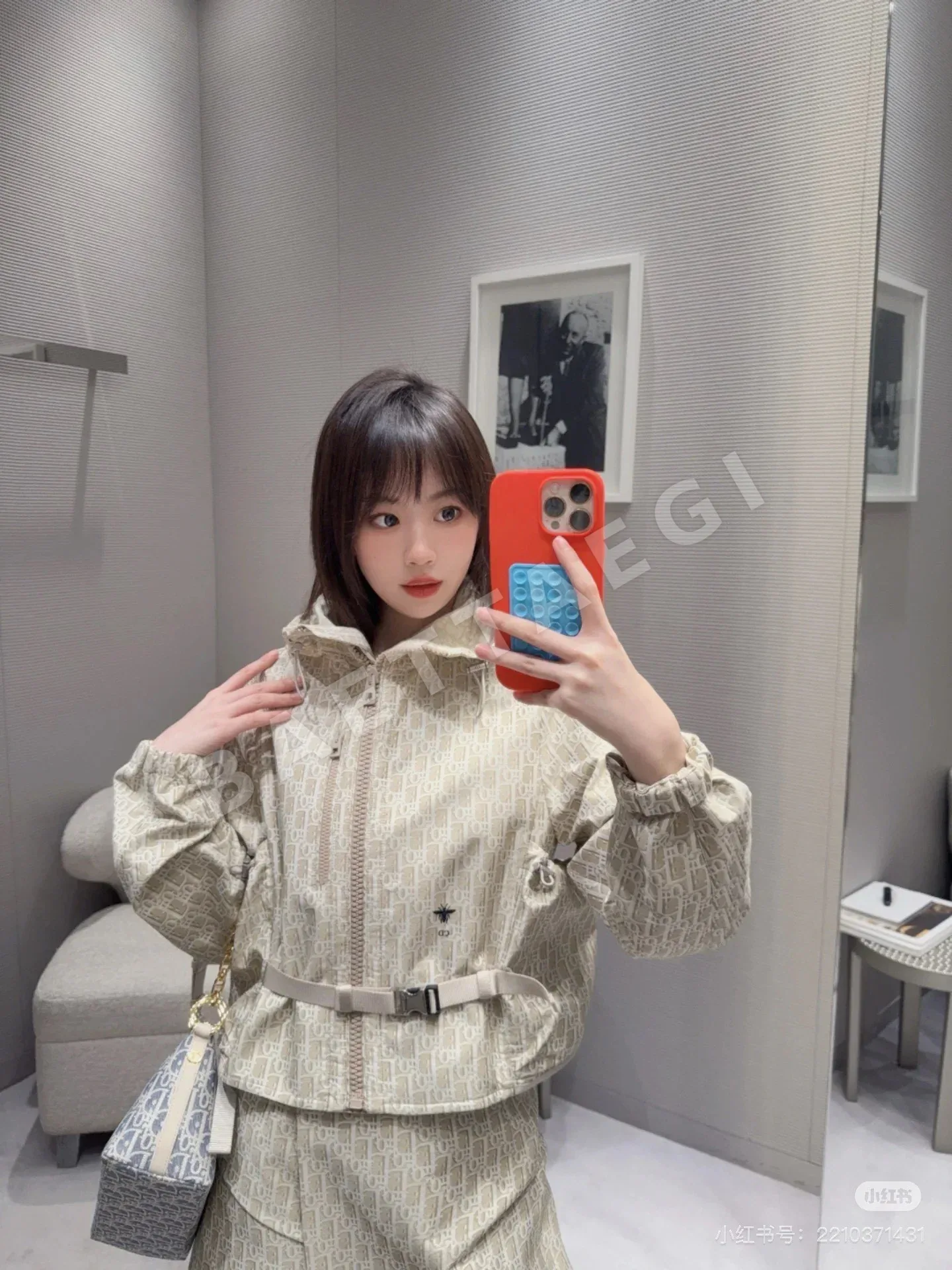 디올 골드 오블리크 자카드 여성 자켓 상세 이미지 3