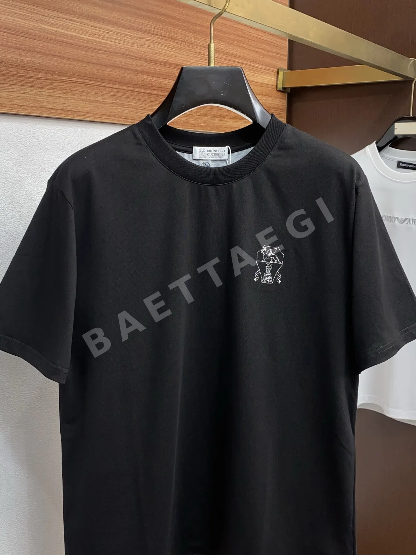 브루넬로쿠치넬리 남성 코튼 크루넥 반팔 티셔츠 상세 이미지 2