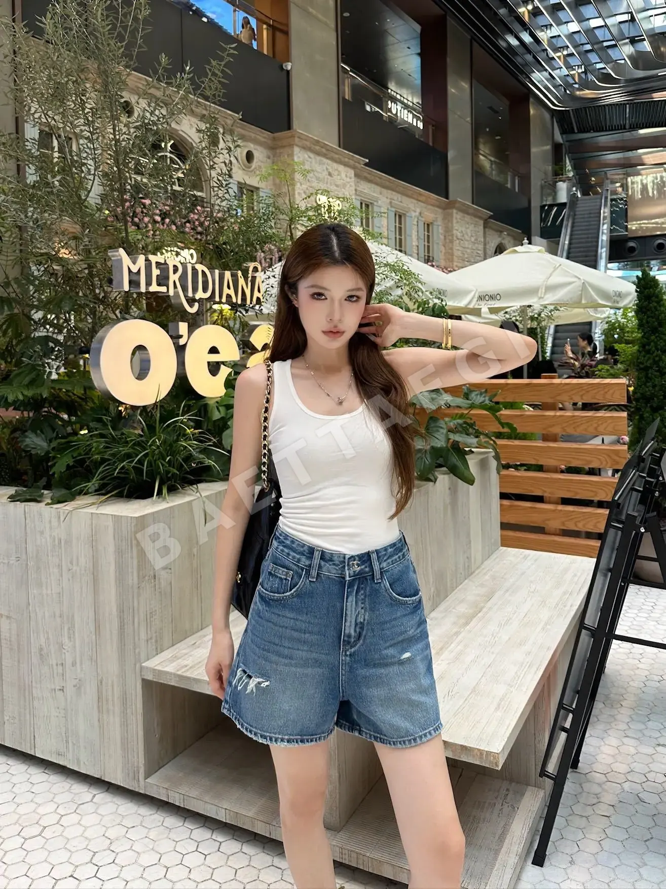 샤넬 여성 데님 반바지 상세 이미지 1