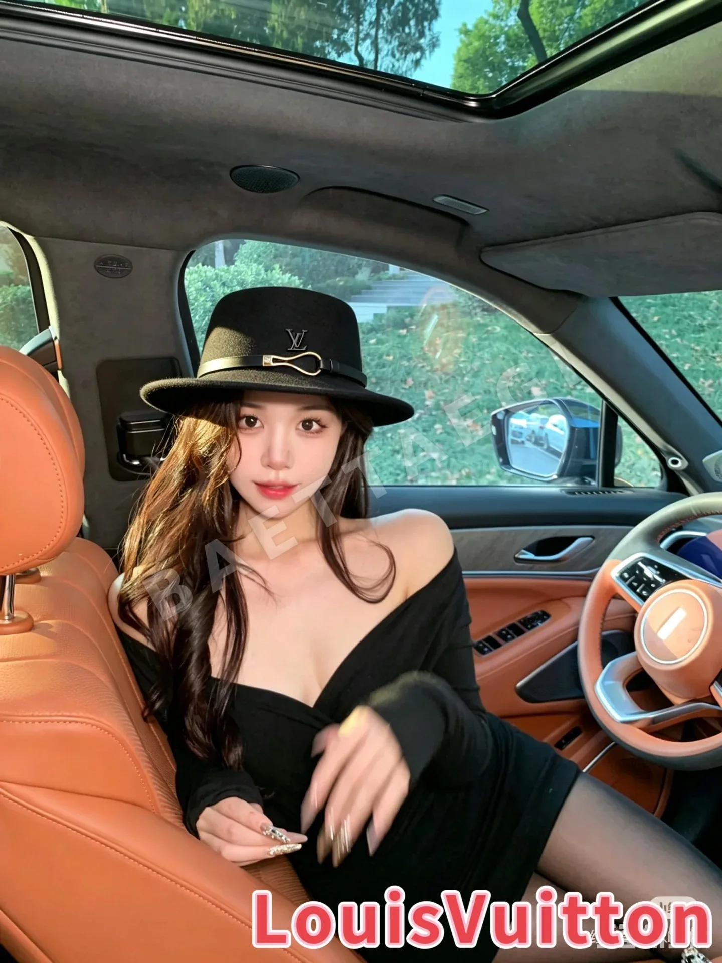 샤넬 울 플랫 탑 모자 185584