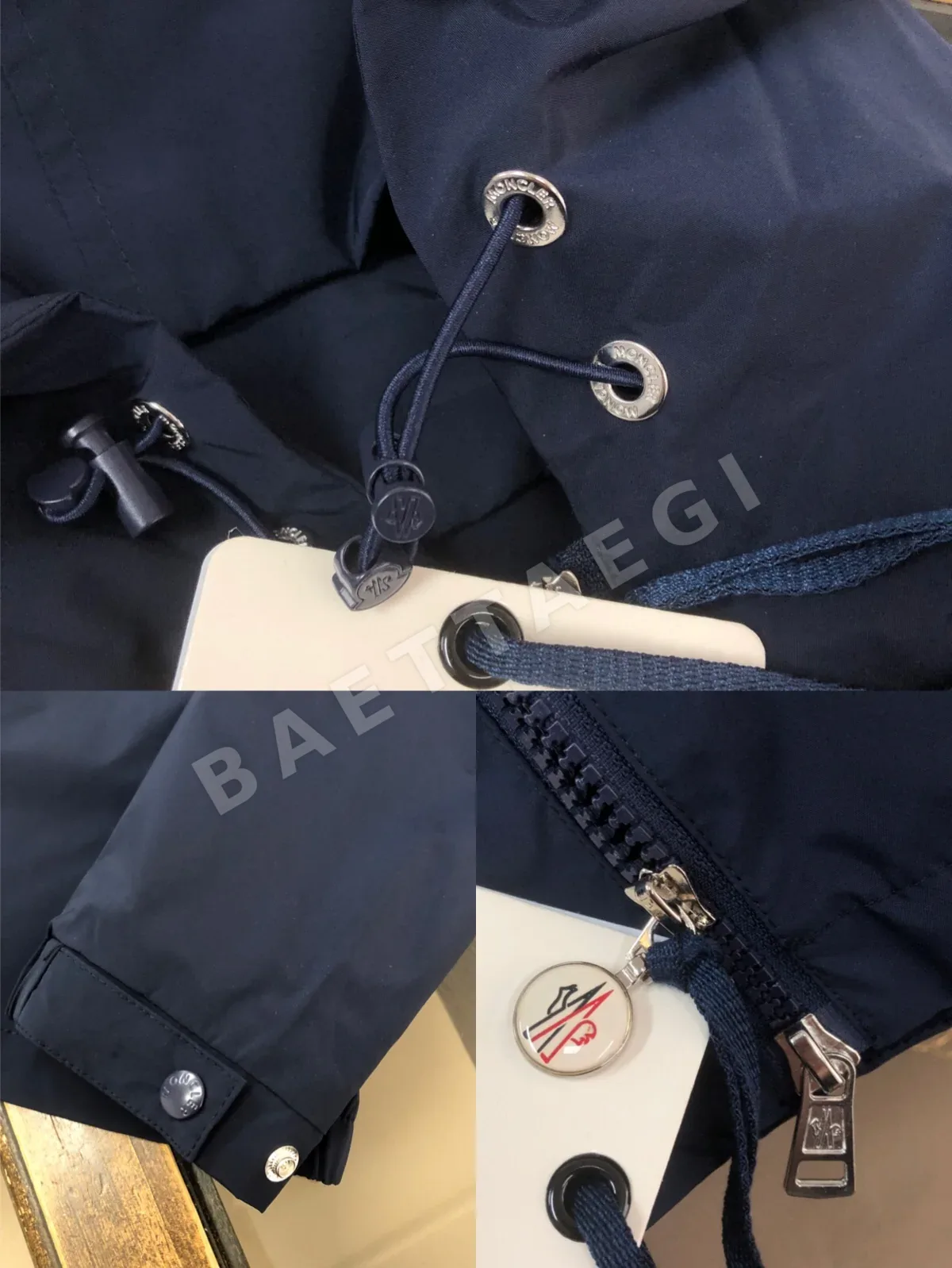 몽클레르 트리콜로르 스트라이프 후드 방풍 자켓 상세 이미지 6