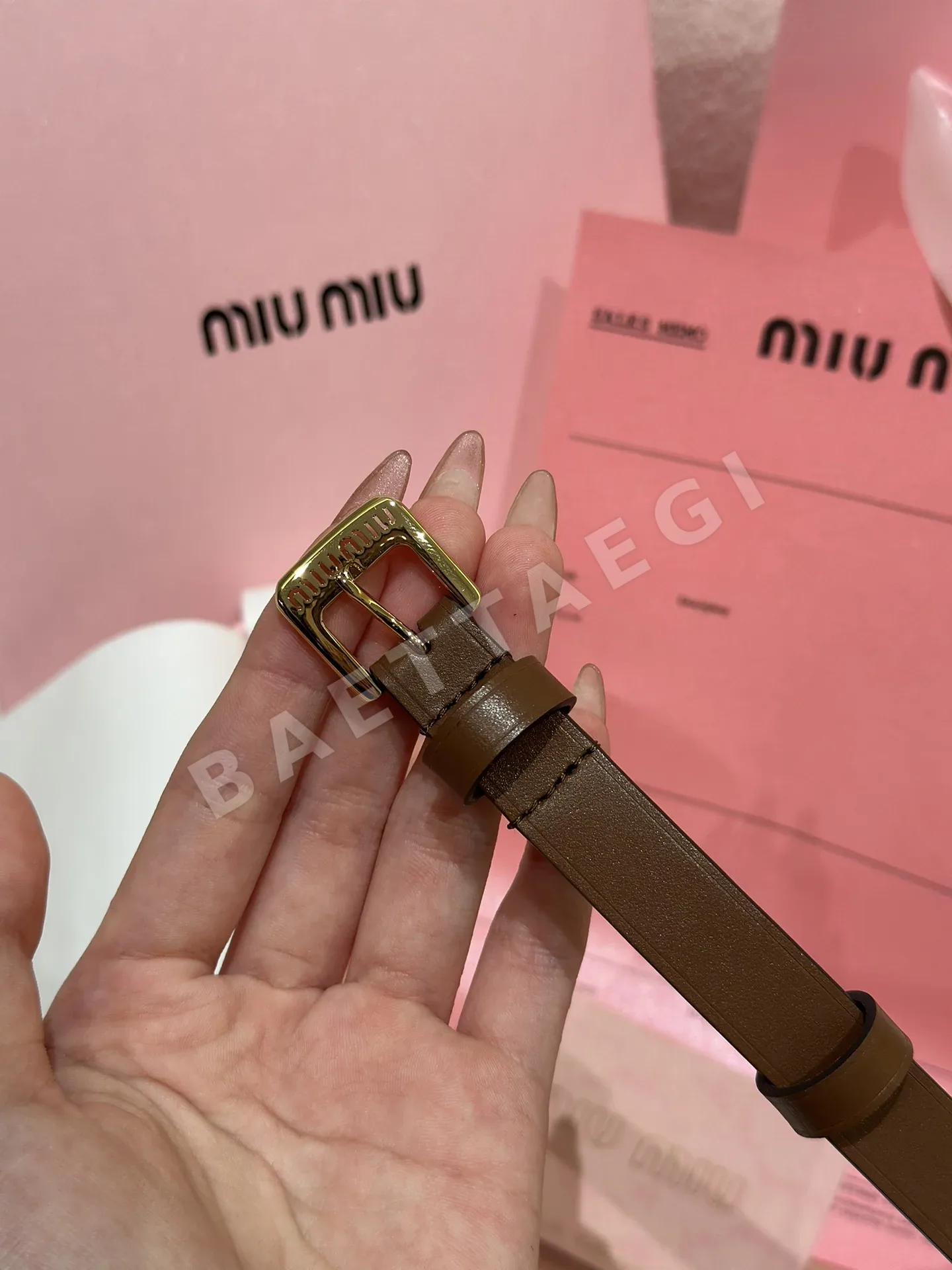 미우미우 여성용 벨트 상세 이미지 5