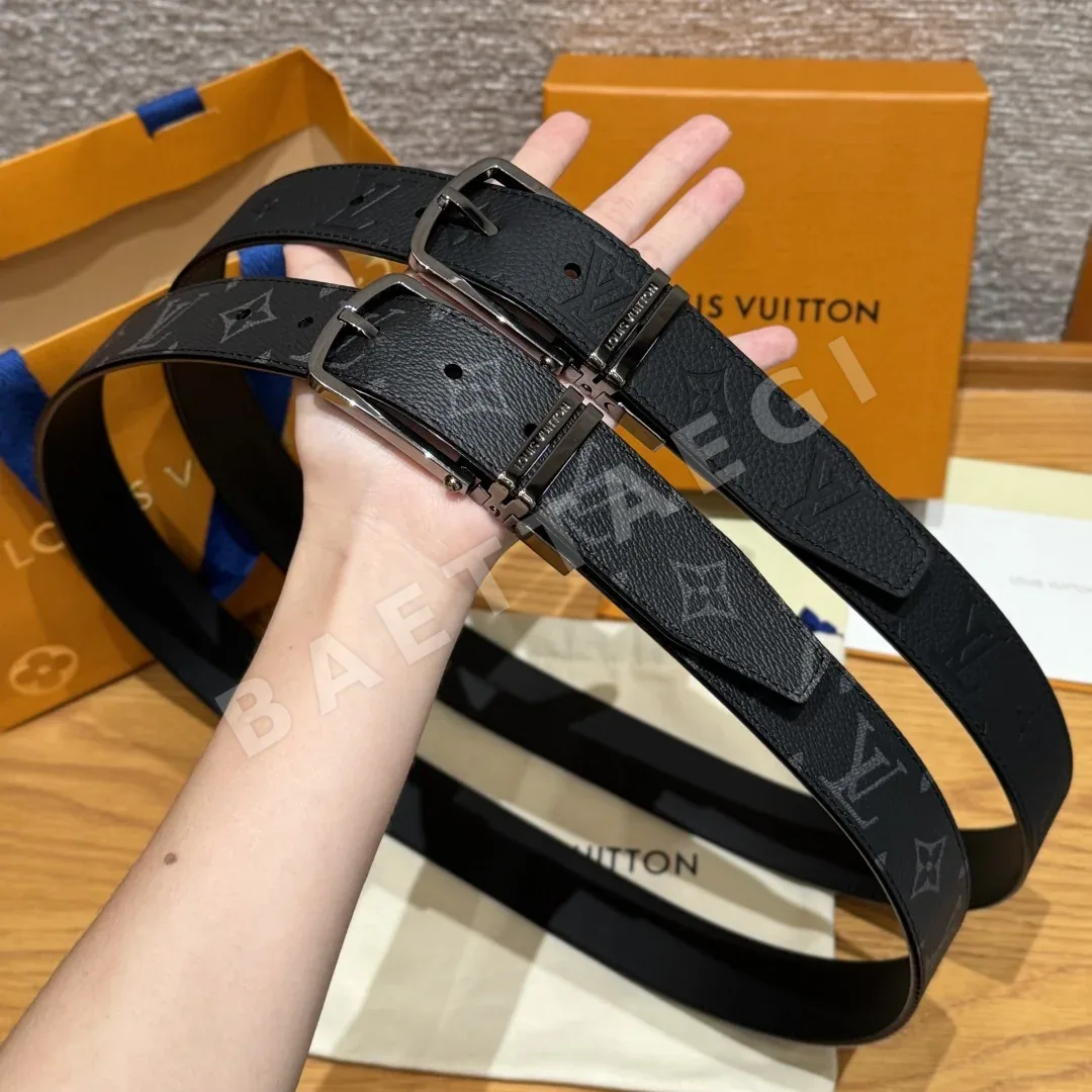 루이비통 모노그램 코팅 캔버스 리버시블 벨트 173688