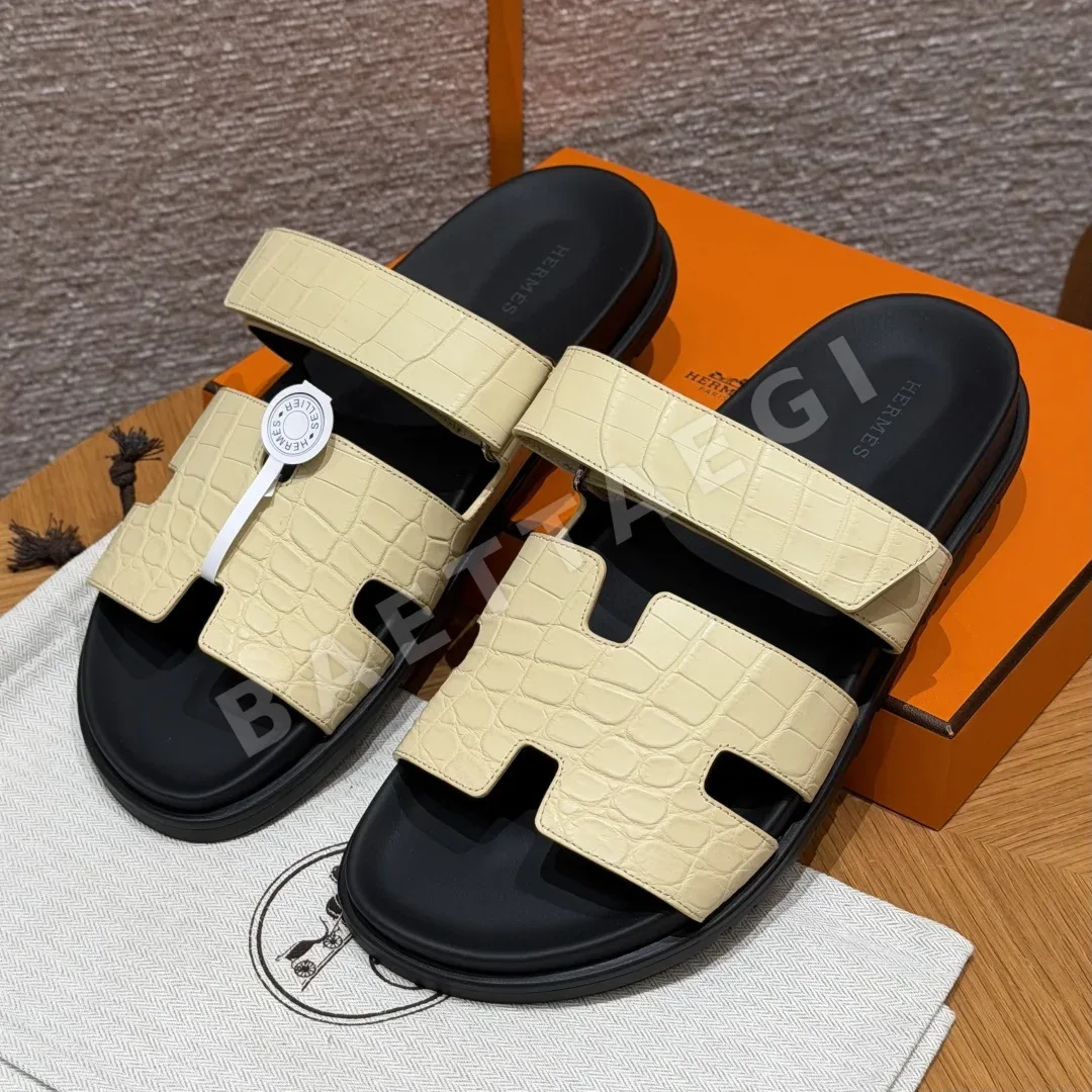 에르메스 시프레 샌들 바닐라 악어가죽 165634