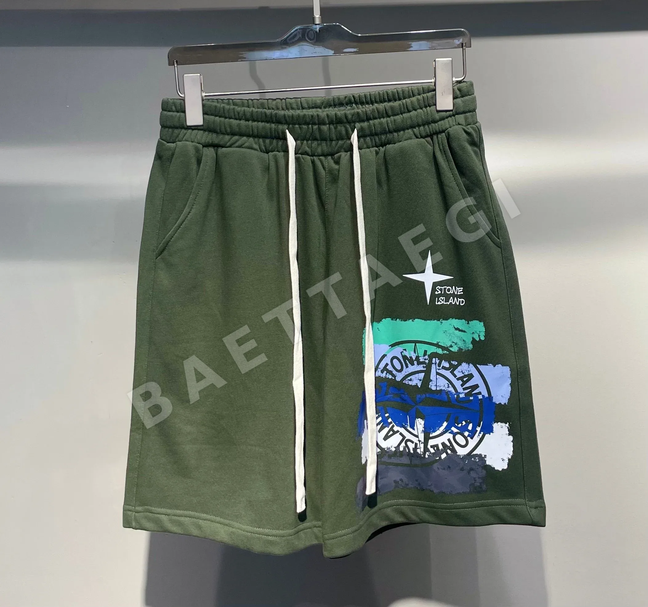 스톤아일랜드 테리 코튼 남여공용 반바지 상세 이미지 2