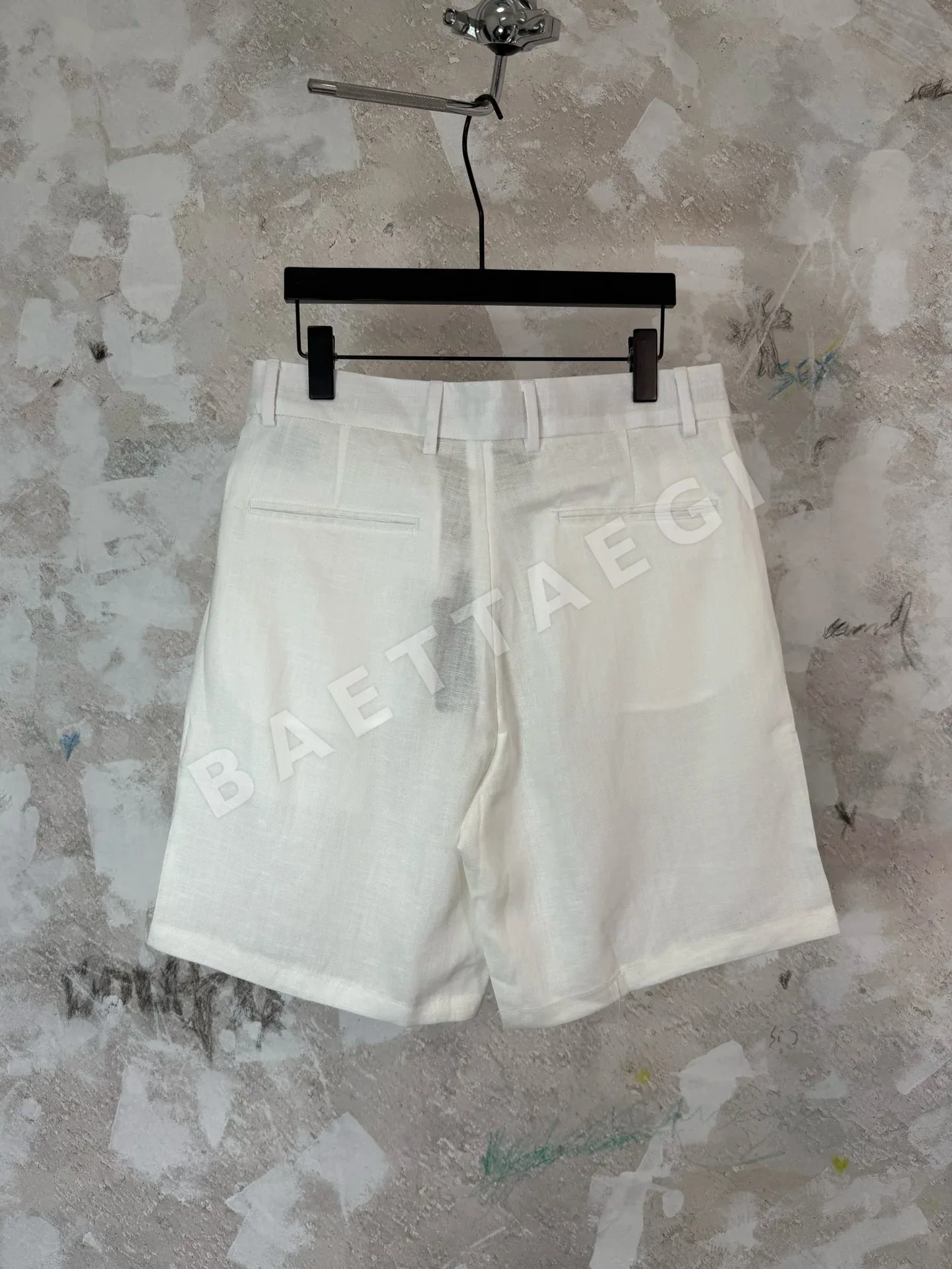 로로피아나 린넨 더블 플리츠 반바지 상세 이미지 2