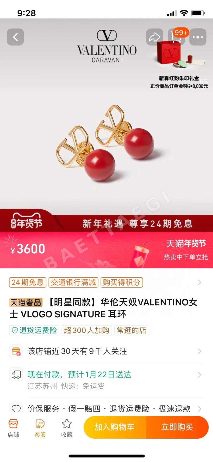 발렌티노 귀걸이 63493 Valentino Earrings 상세 이미지 8