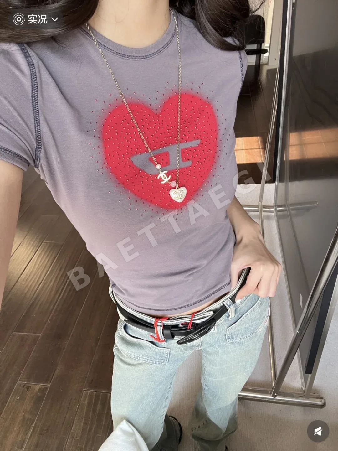 디젤 미니 슬림핏 반팔 티셔츠 상세 이미지 9