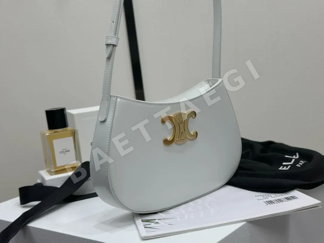 셀린느 베이징 라이프 미디엄 화이트 카프스킨 숄더백 상세 이미지 2