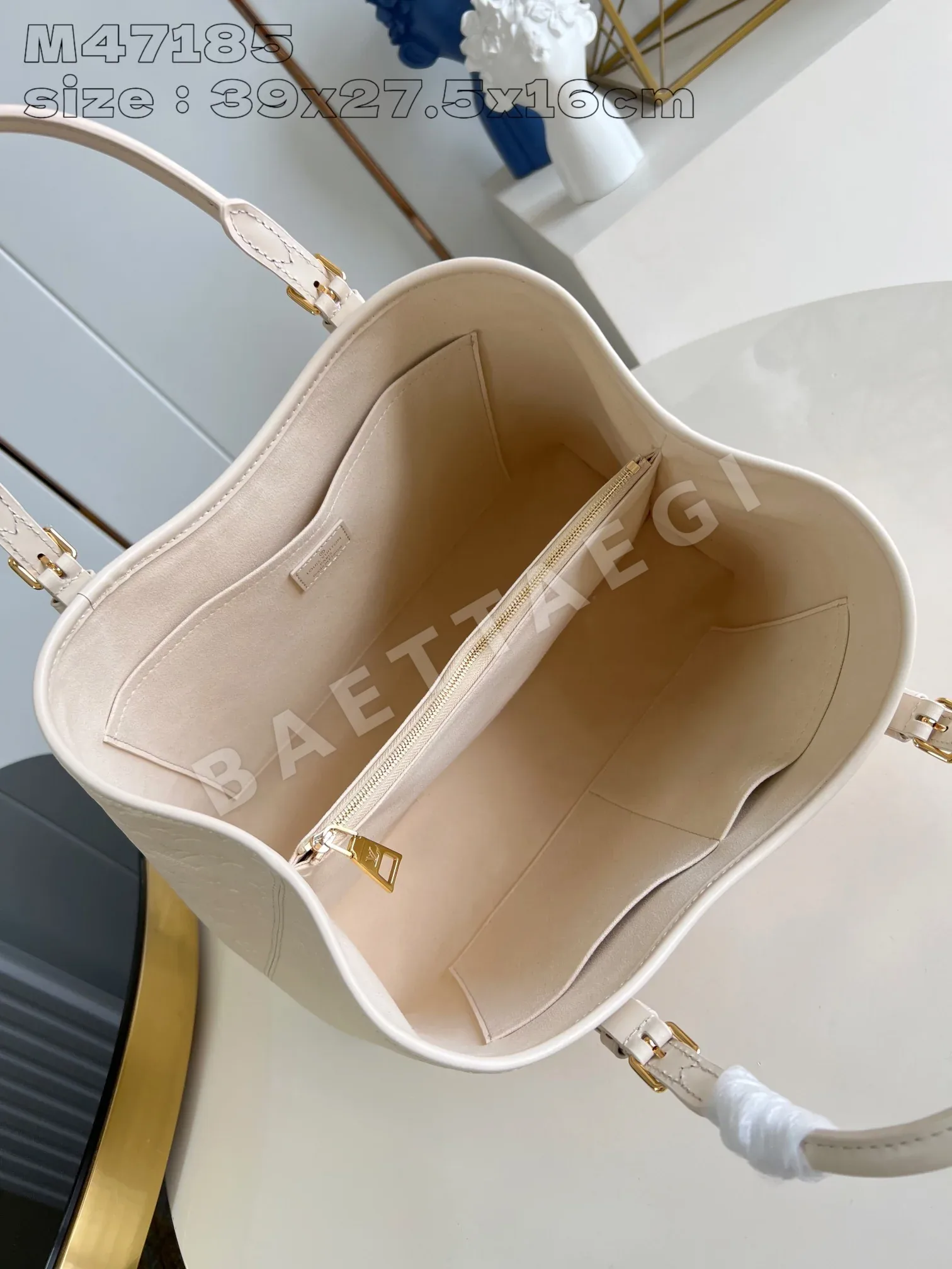 루이비통 M47185 화이트 토트백 핸드백 상세 이미지 5