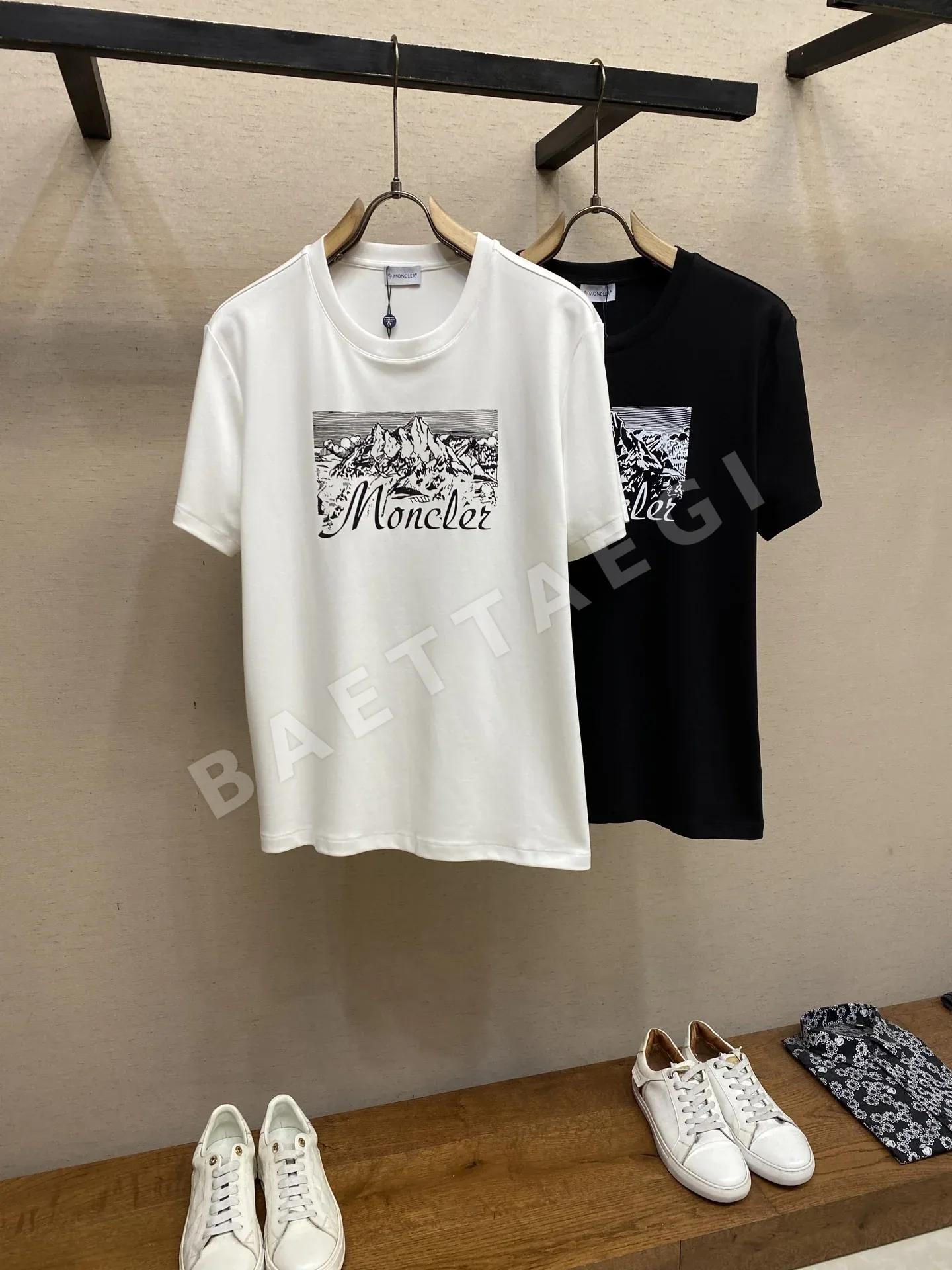 몽클레르 남성 스트레치 코튼 반팔 티셔츠 상세 이미지 3