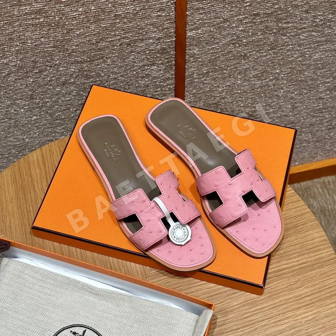 에르메스 오란 타조 가죽 샌들 상세 이미지 2