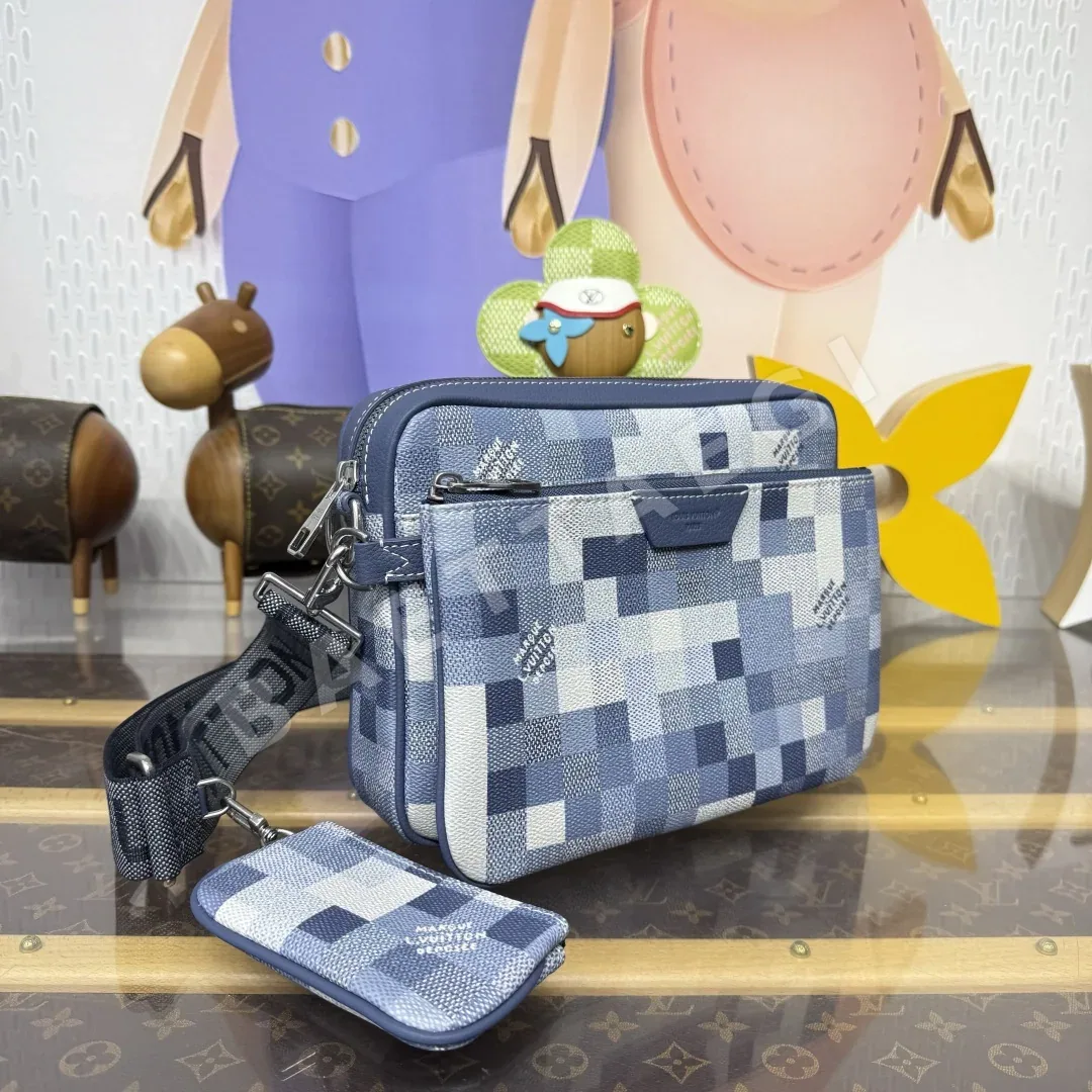 루이비통 블루 체크 트리오 메신저 가방 M28601 상세 이미지 2