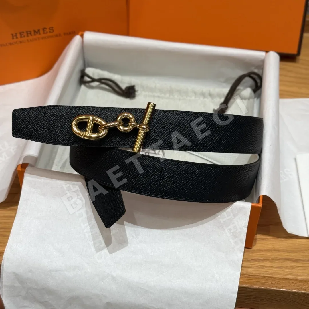 에르메스 셰느당크르 링크 양면 가죽 벨트 상세 이미지 2