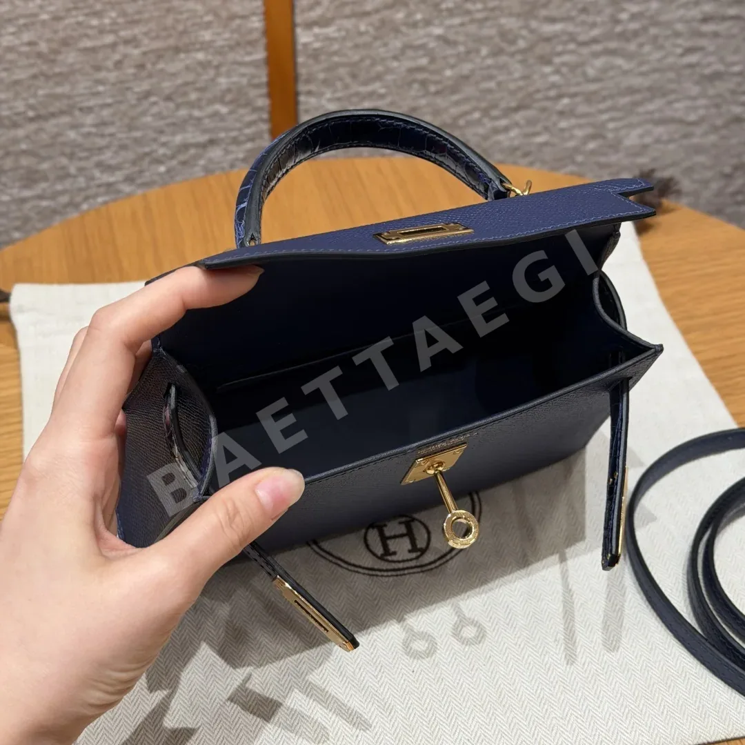 에르메스 켈리 미니 2 블루 사파이어 가방 상세 이미지 6