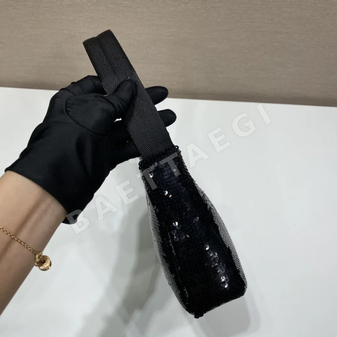 프라다 자수 라인스톤 호보백 1NE515 상세 이미지 6