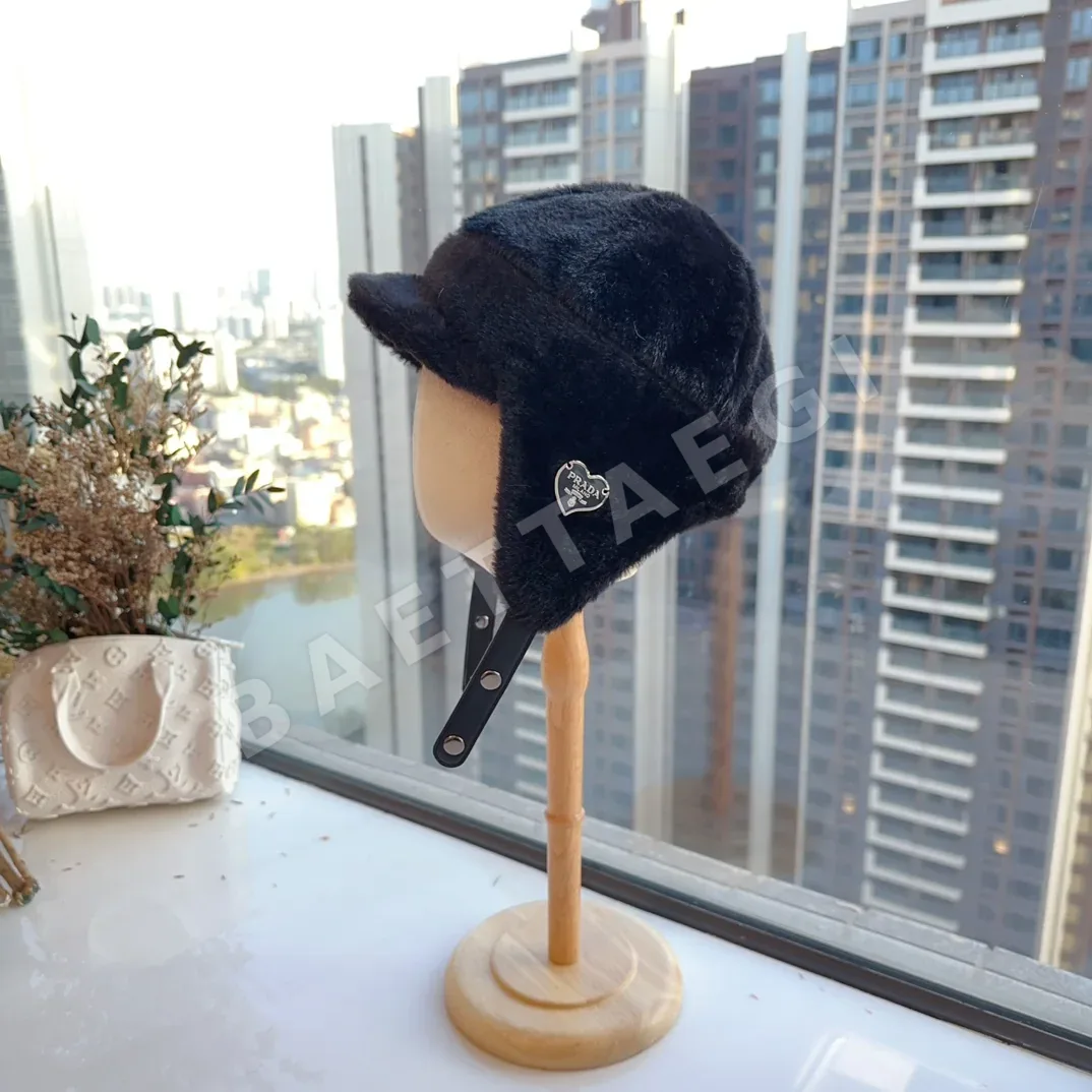 프라다 페이크 밍크 귀마개 스키 모자 84816