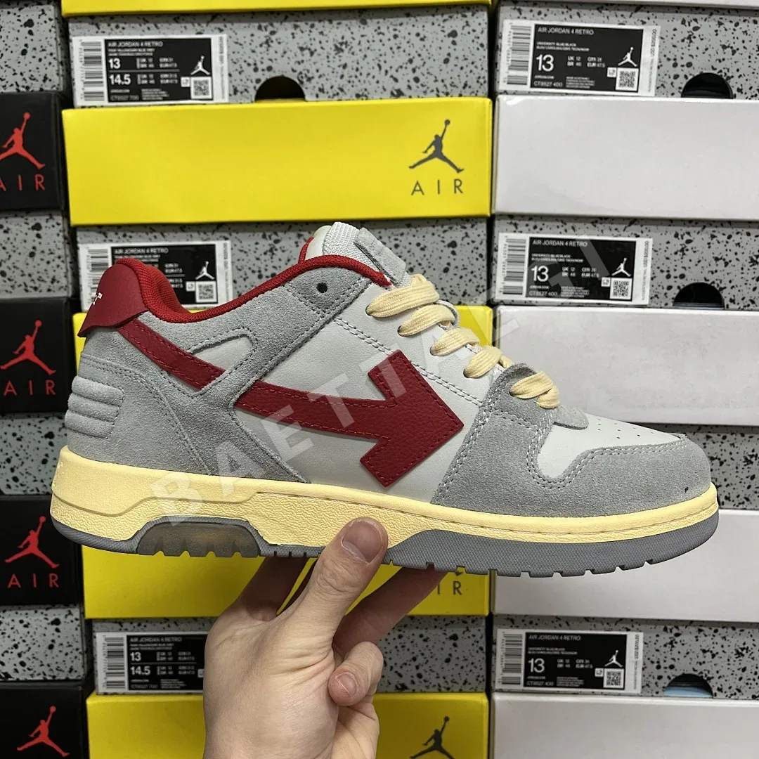 오프화이트 아웃 오브 오피스 OOO 로우 탑스 202399 Off White Out Of Office OOO Low Tops Light Grey 상세 이미지 3