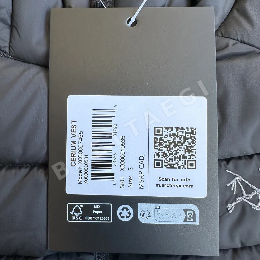 아크테릭스 [TZ] 세리움 베스트 블랙 실버 200170 Arc'teryx Cerium Vest Black 상세 이미지 9