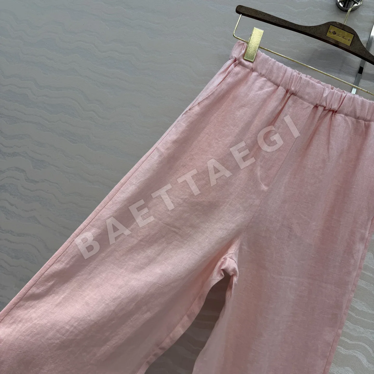 로로피아나 여성 린넨 스트레이트 바지 상세 이미지 4