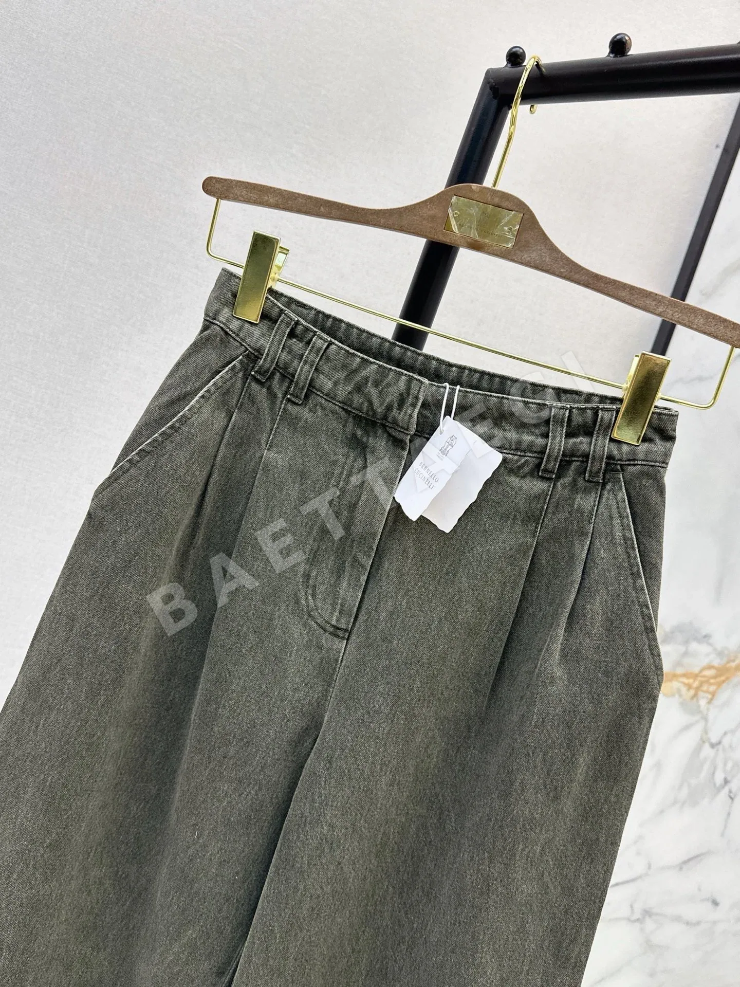 브루넬로쿠치넬리 워시드 데님 여성 바지 상세 이미지 4