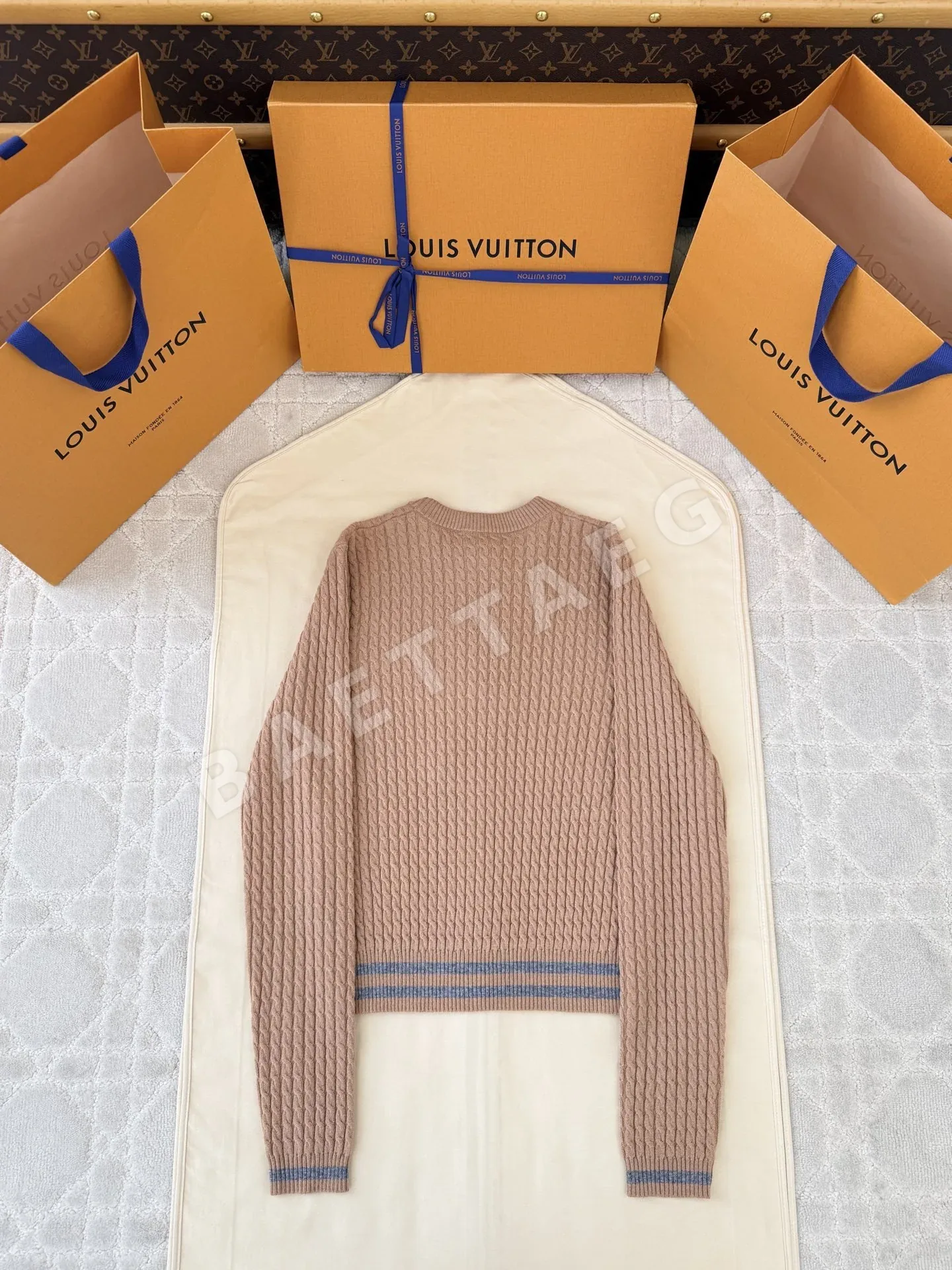 루이비통 케이블 크루넥 니트 스웨터 상세 이미지 3
