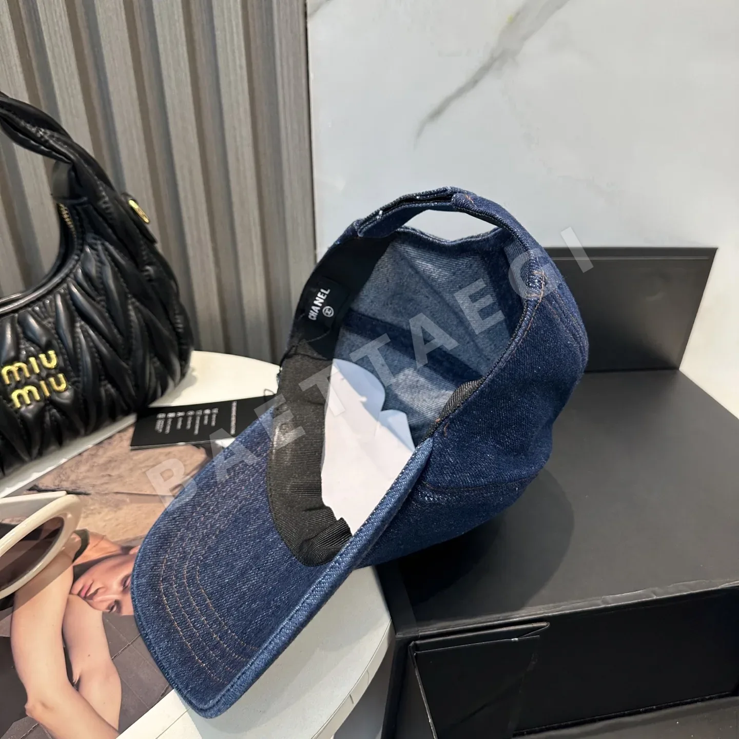 샤넬 데님 블루 레트로 야구모자 상세 이미지 4