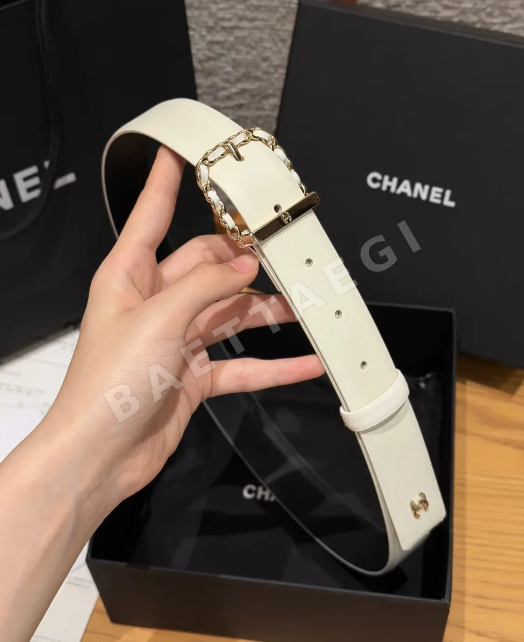 샤넬 카프스킨 메탈 벨트 상세 이미지 9